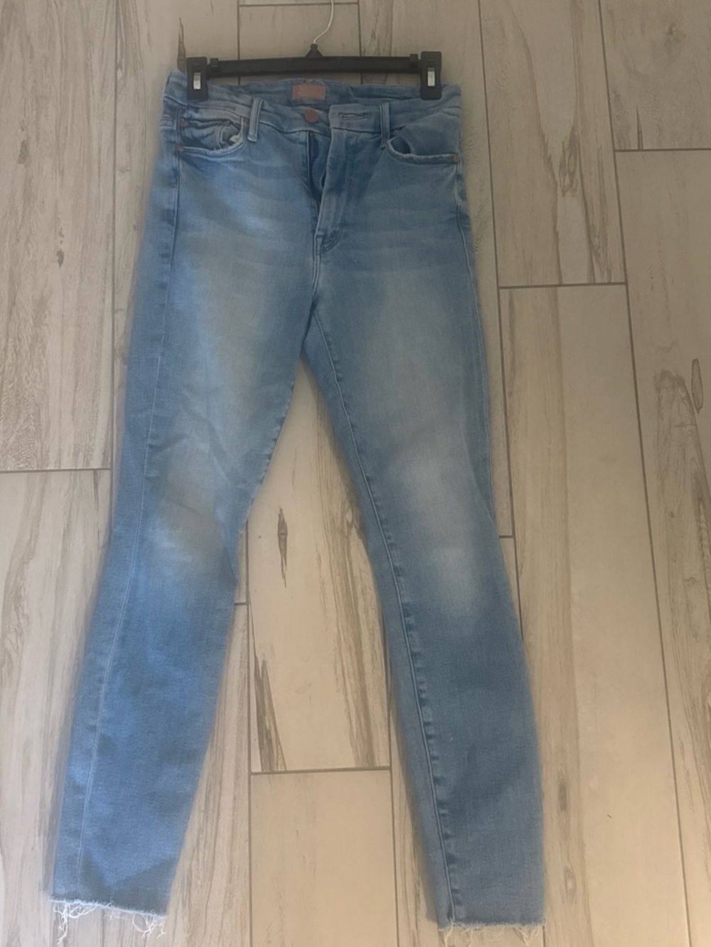 Mother Denim Jeans high waisted looker ankle fray